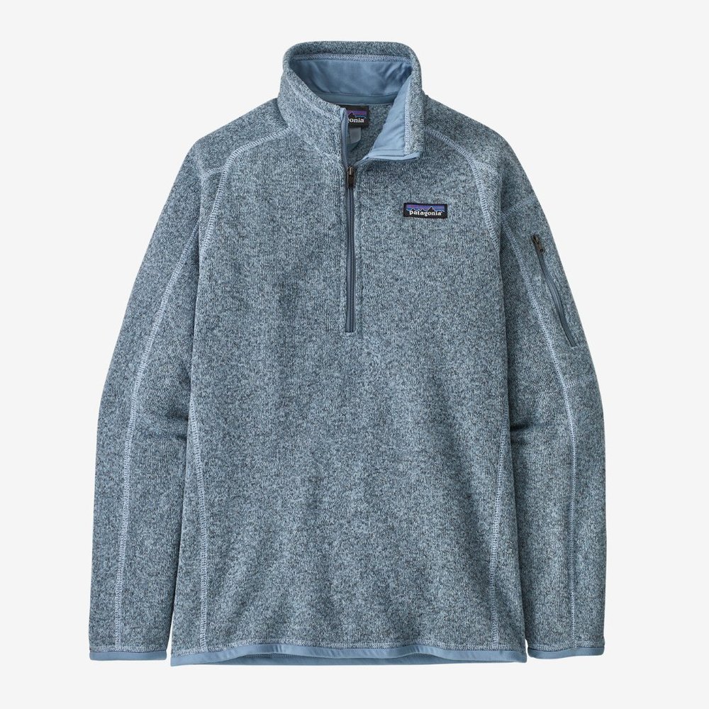 Patagonia Better Sweater 1/4-Zip Fleece Large Hawthorne Blue Heathered Grey L